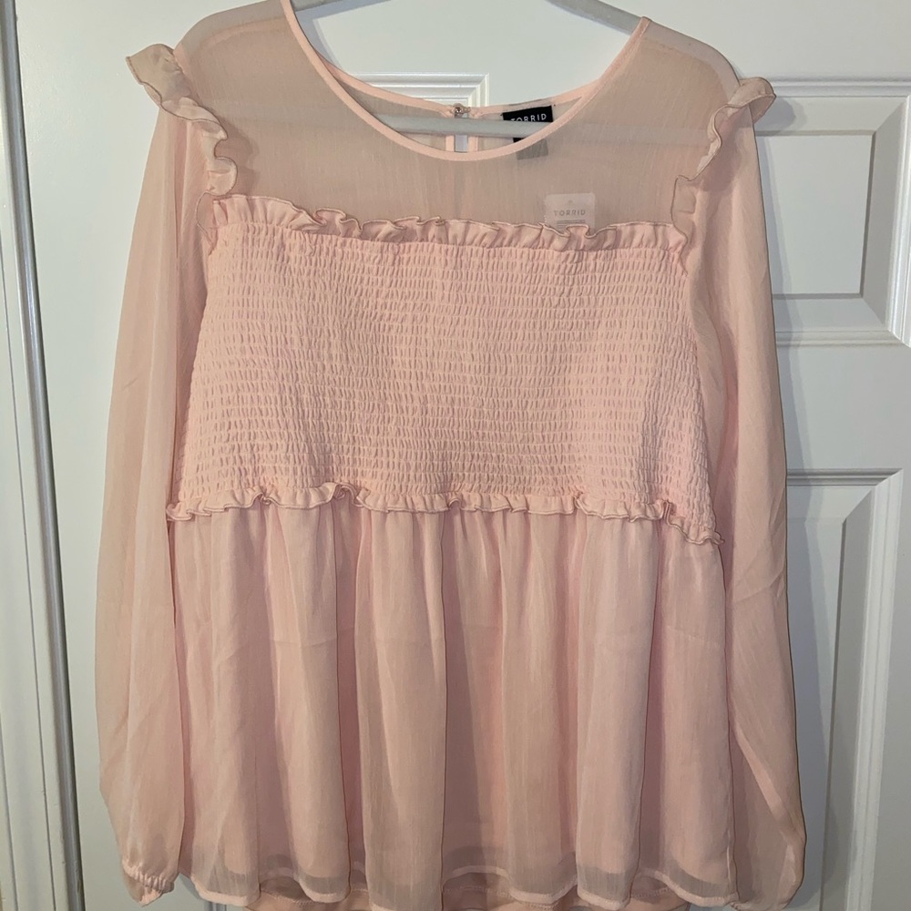 Torrid 2X top, light pink